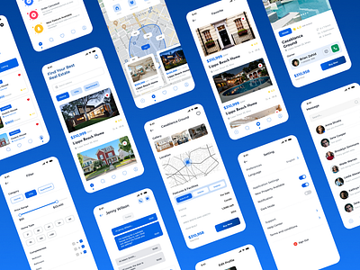 Real Estate App UI 🏯🏰 app app ui branding design graphic design illustration logo ui uiux vector