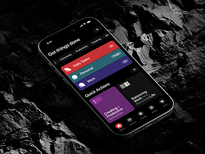 Planer - Mobile Application app application branding cards chart clean dark design digital illustration iphone list logo minimal mobile mode planer task ui ux