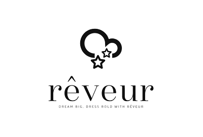 "Reveur: Where Dreams Unveil Style" branding graphic design logo