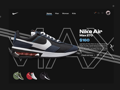 Nike Website Concept branding graphic design ui web