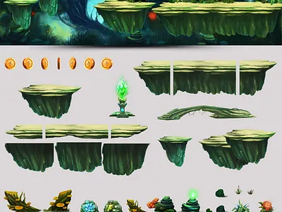 2D Platform Game 2d platform game asset unity graphic design