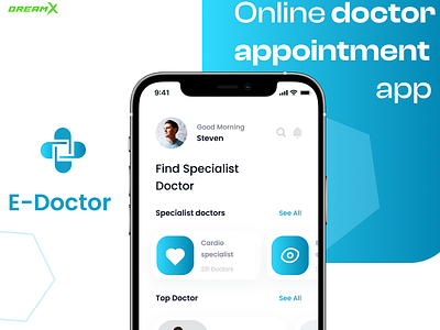 E-Doctor [Healthcare] app app for hospital app for hospitals design dreamx e doctor healthcare healthcare app illustration medical medical app medicine mobile mobile app mobile app design ui ui design ux ux design web design