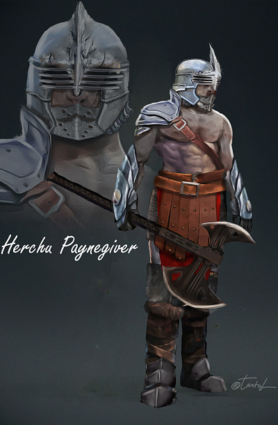 Herchu Paynegiver character design concept art concept art character costume concept design design digital art digital design digital drawing digital painting dnd fantasy illustration medieval photoshop warrior