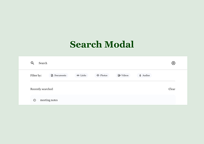 Search Modal design figma ui design visual design