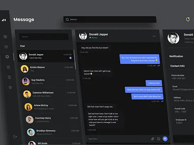 AlignHR - Inbox app chat box design employee hr hr management inbox page message page ui uiux user experience user interface ux web application website