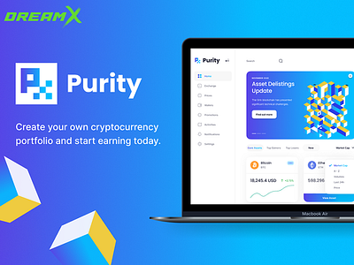 Purity [Crypto] admin panel app crm crm system crypto dashboard design dreamx fintech illustration interface saas saas system ui ui design ux ux design web web app web design