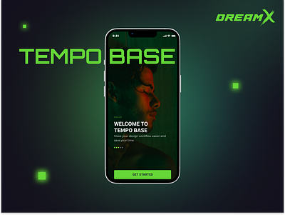 Tempo Base [Music] app app for music dark mode dark theme design dreamx figma illustration mobile mobile app mobile app design music music app music player spotify ui ui design ux ux design web design