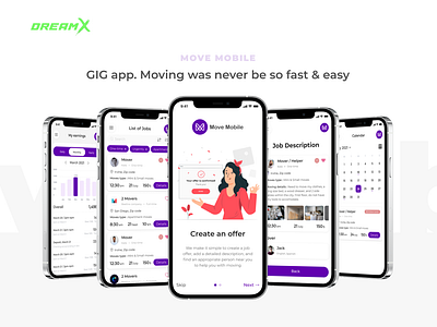 Mover [Logistic] app design dreamx illustration interface ios iphone job seaker logistic logistic app mobile mobile app mobile app design moving app startup startups ui ui design ux ux design