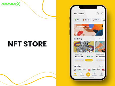 NFT Store [Crypto] app crypto crypto app crypto store design dreamx finance finance app fintech fintech app illustration mobile mobile app mobile app design nft nft app ui ui design ux ux design