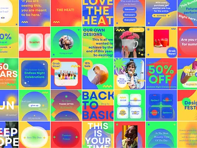 Canva Template Design 'Just Vibe' branding graphic design ui vector ven