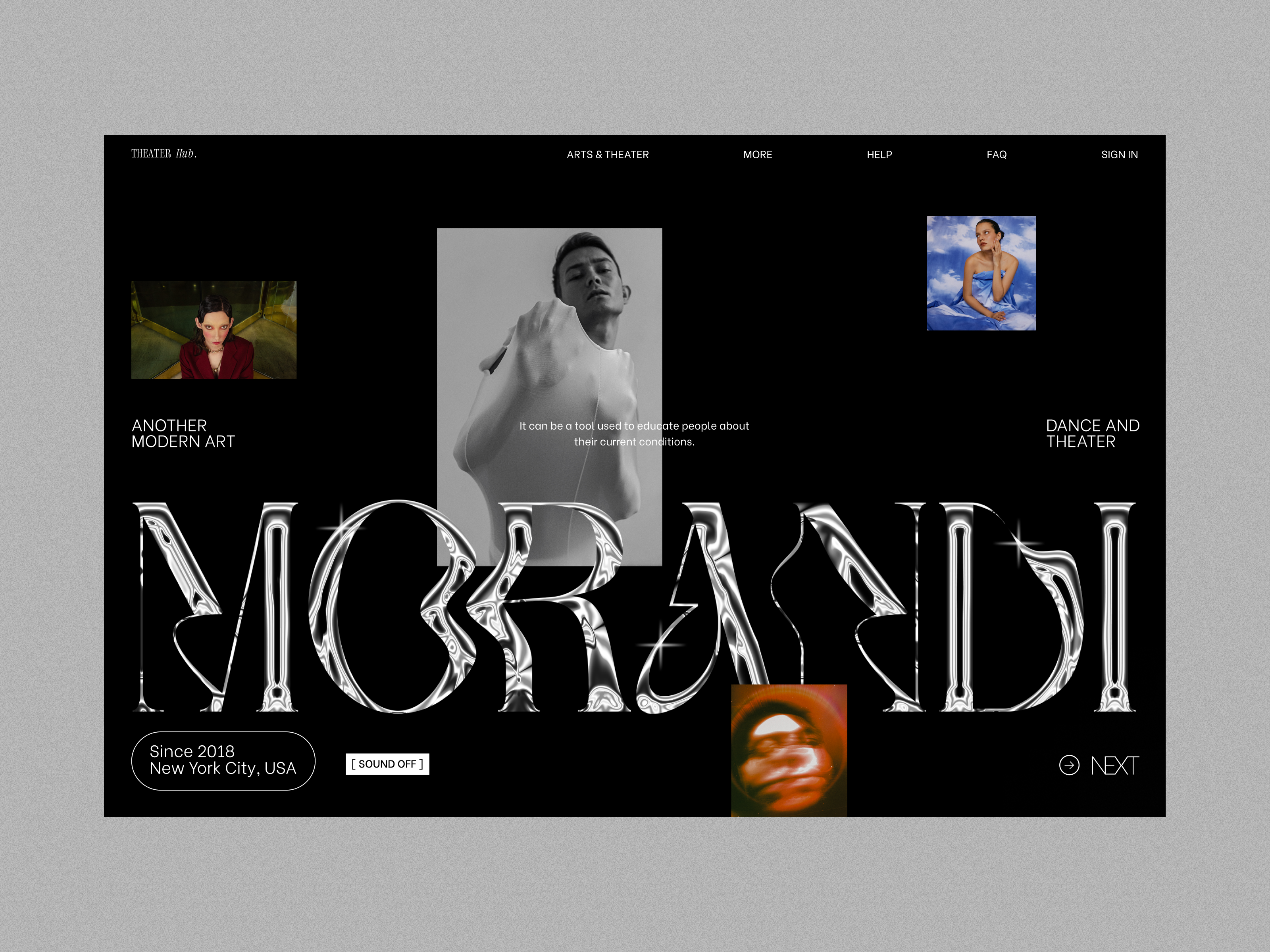 Сontemporary Art Theater page design concept concept design interface ui ui ux ux web web design