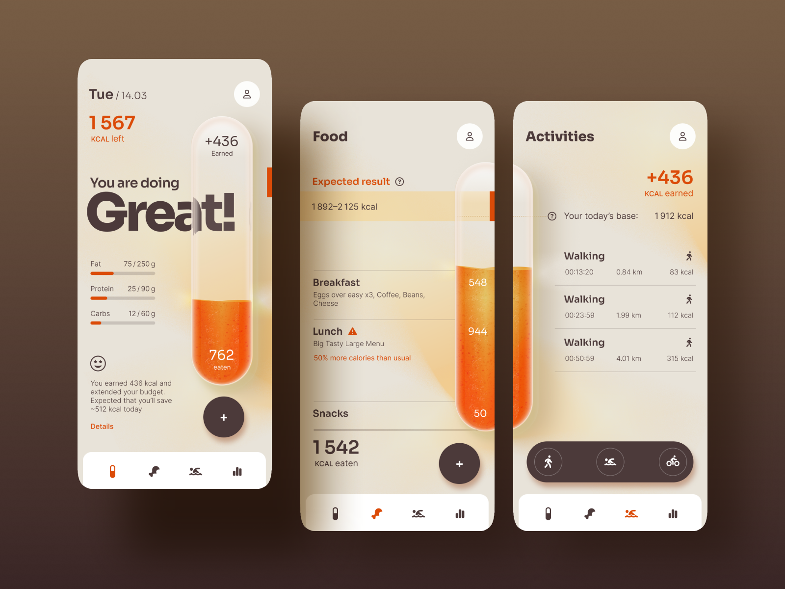 Calorie Tracker App By Andrew Asadchy On Dribbble   Original 530edae5d75bac2a323c41a9d0c968c7 