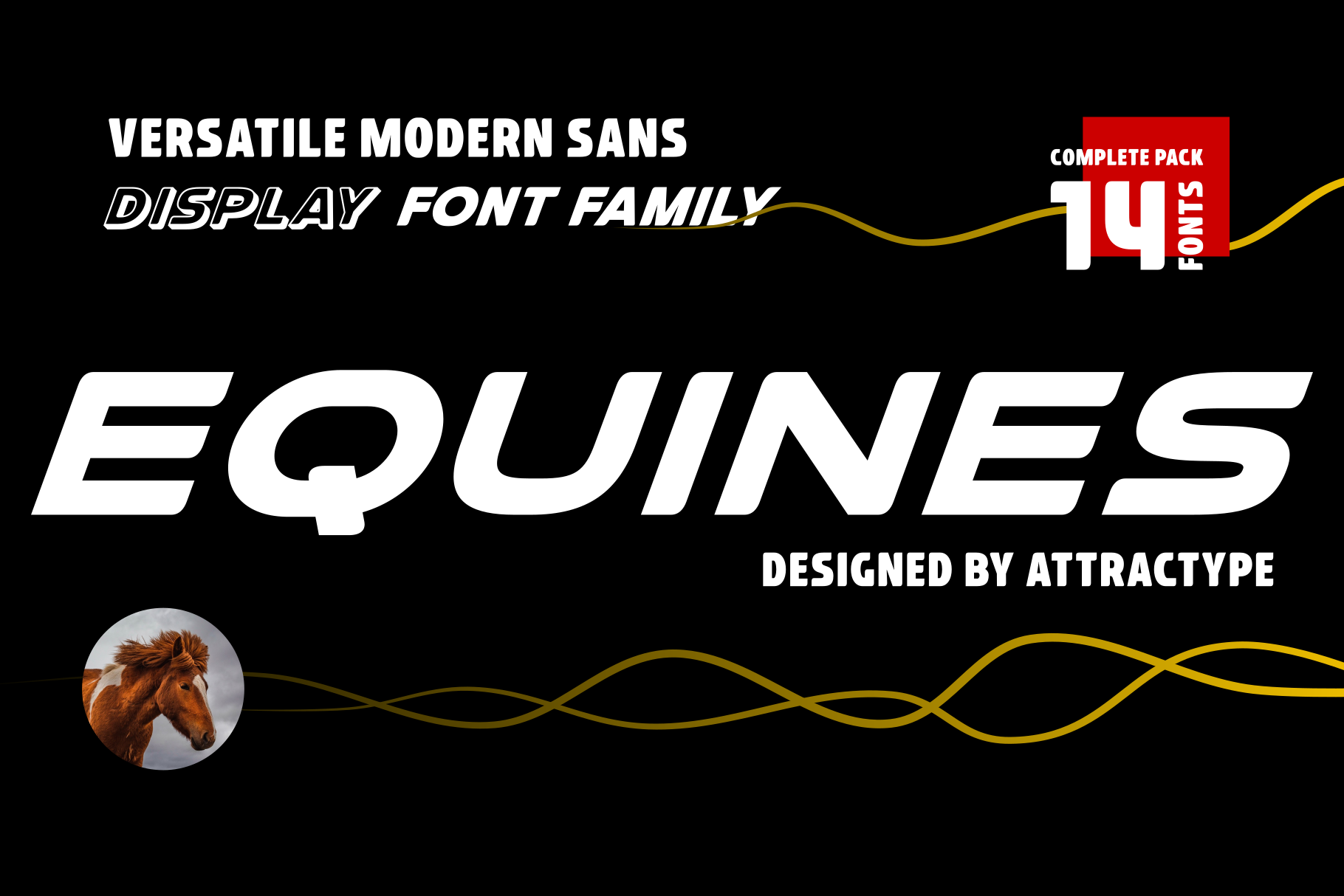 Equines - Versatile Display Font Family banner progressive