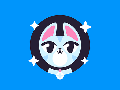 Cat animal branding cartoon cat emblem face logo mark mascot pet symbol vector