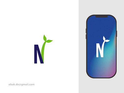 N letter mark, eco logo design best logo designer brand identity branding corporate logo design eco for sell growth icon leaf lettermark logo logo type mark minimal modern n logo symbol unused vector