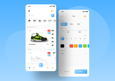 Online Shoe App branding ecommerce app nike app onlineshoeapp shoe ui uidesign