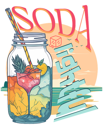 Soda-Lightful beach drinks fizz graphic design mocktail soda summer typography
