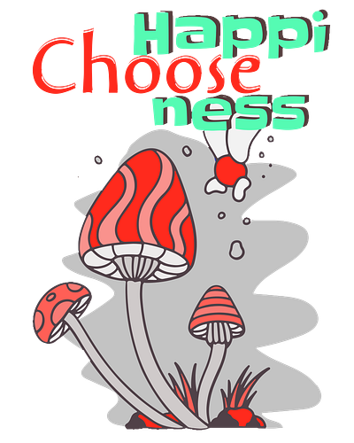 Choose Happiness botanical graphic design happiness illustration realxing self help