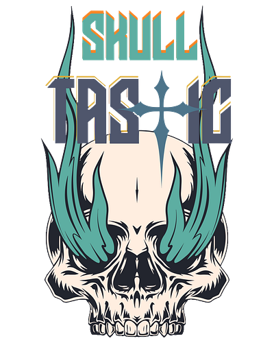 Skull-Tastic Art cool gothic graphic design illustration merchandise modern skull