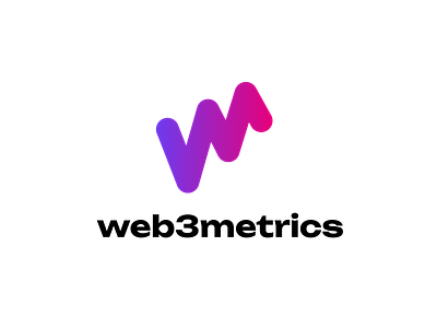 web3metrics logo branding gradient icon line logo minimal web3