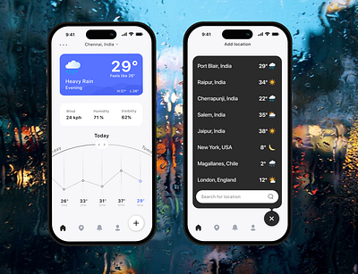 The Weather App Design app design graphic design product design ui weather