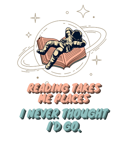 Book Reading Astronaut astronaut books design galaxy graphic design illustration journey read books reading space