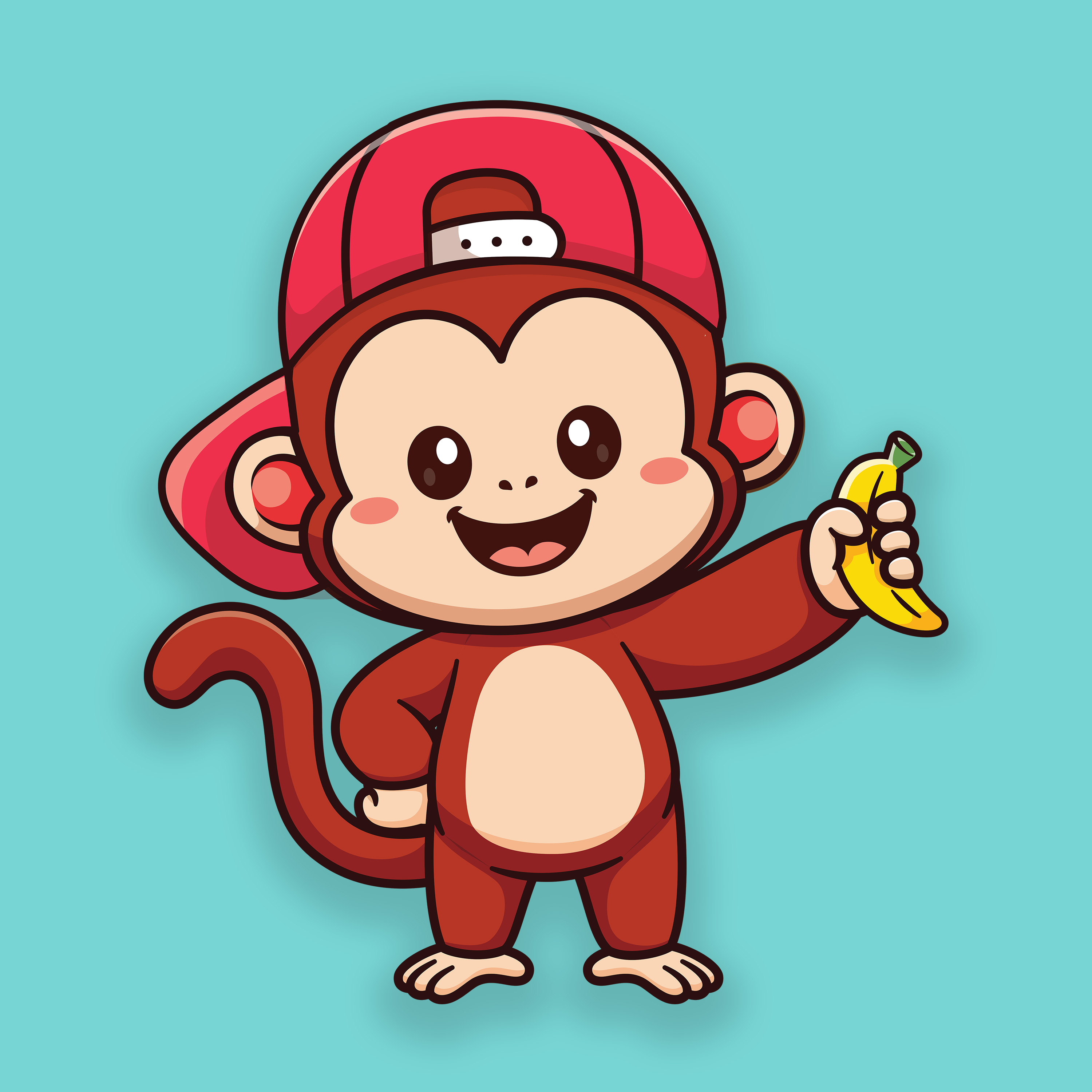 Cute kawaii cartoon for sticker, emotes, clip art animal cartoon character cute animal cute mascot cute sticker kawaii kawaii character mascot logo sticker