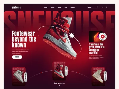 Snehouse - Website Design adidas airforce airjordan design ecommerce ecommerceweb footwear footwearwebsite landing page design landingpage modern design nike puma runningshoe shoe sneakerswebsitedesign ui uidesign webdesign website