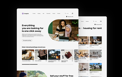 Craigslist redesign concept app design design figma graphic design illustrator mobile design photoshop ui web design