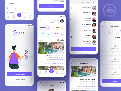 BAST - Paying Rents in Installments App 3d animation branding buy now pay later creative design hotel installments property property app real estate agency real estate agent real estate ui realestate rent rents in installments ui uiux