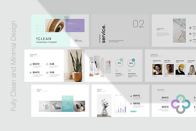 Clean - Creative PowerPoint Template #4 app branding design graphic design illustration logo typography ui ux vector