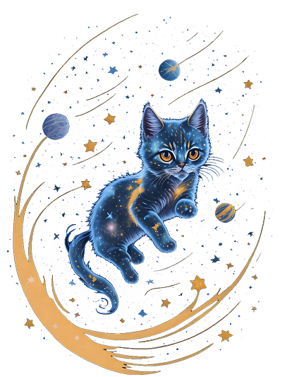 Cosmic Cat astronaut castronaut cat cosmic galaxy graphic design illustration meow space