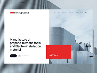 Metaloplastika Factory Website Design e commerce factory landing minimal web website webui