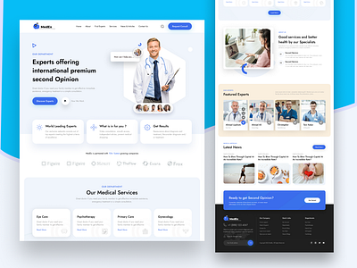 MedEx - Medical landing page by Shahzad Iqbal on Dribbble