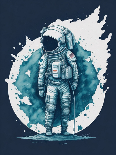 Native Astronaut astronaut cosmos galaxy graphic design illustration outer space planets space space suit