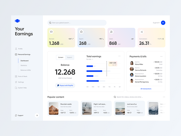 Dashboard designs, themes, templates and downloadable graphic elements ...