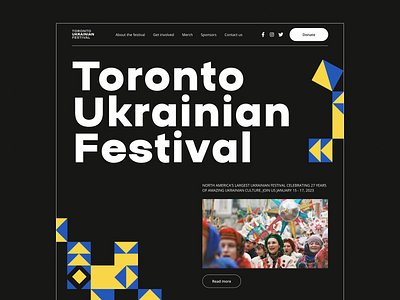 Concept for Ukrainian festival's website design festival landing toronto ui ux