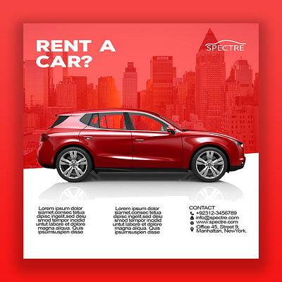 Car Rental Social Media Post design graphic design illustration photoshop social media post social media post templates vector