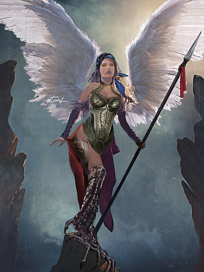 Harpy Woman character design concept art concept art character costume concept design design digital art digital design digital drawing digital painting dnd fantasy illustration medieval photoshop warrior