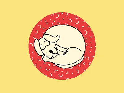 Sleeping dog design digital illustration dog illustration sleep sleeping vector vector art vector illustration