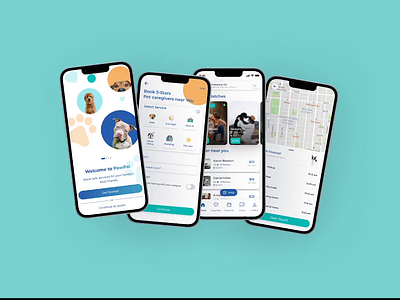 PawPal - Empowering Trust and Control -Dog Walking App animation app branding case study components design dog app dribbble graphic design mobile portfolio product design prototype ui ux visual design wireframes