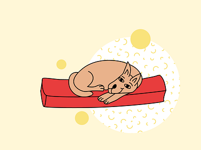 Dog chill design digital illustration dog illustration relax sleep vector vector art vector illustration