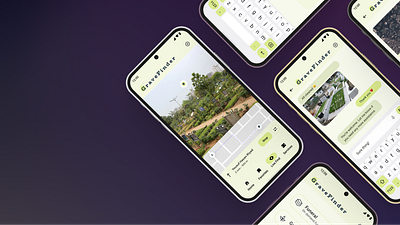 GraveFinder - Mobile App app design ui