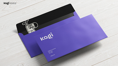 Kagi Branding - Envelope purple branding business design envelope identity illustration logo stationery