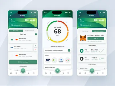 Social Credit Score Lend & Borrow Wallet Dashboard Mobile App banking blockchain borrow credit score crypto dashboard digital currency extej finance financial fintech lend lending loan loans mobile app mobile application saas ui ux wallet