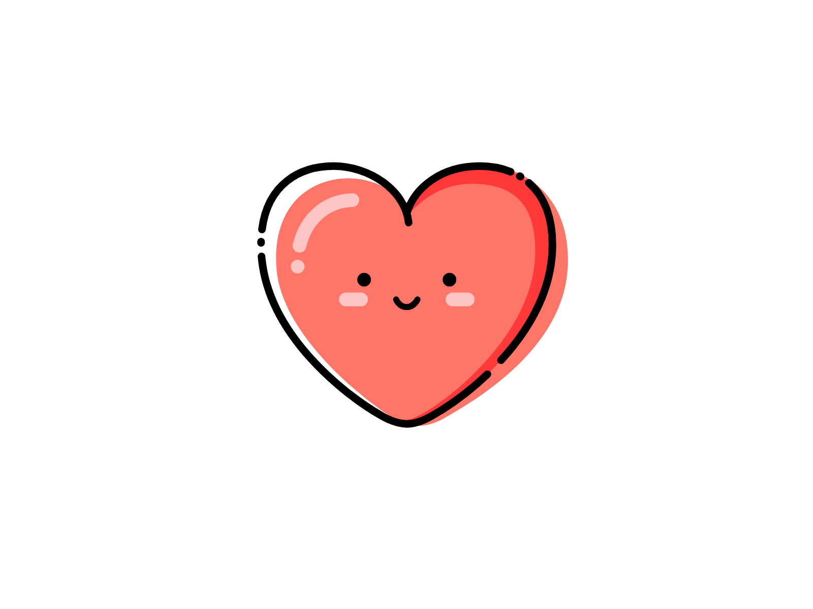 Surprised Heartbeat 2d animation blush burst cute design face graphic design heart heartbeat illustration madewithsvgator motion graphics particles surprise valentine vector wow