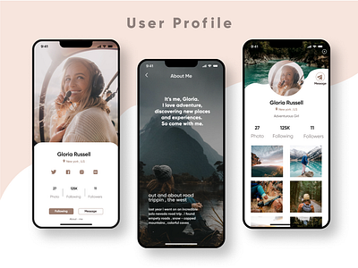 User Profile - Daily UI 006 app branding dailyui design graphic design illustration logo typography ui uidesign uidesigner ux vector