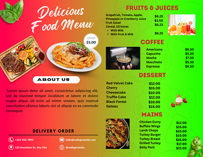 food menu price banner design facebook ads graphic design instagram ads promotion vedio ads social media ads