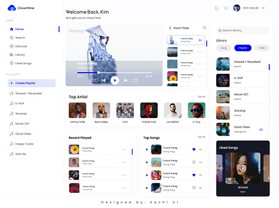 Daily UI 009 Music Player daily ui dashboard day 009 design music player ui ui design web design