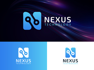 Modern Nexus Tech Logo branding design icon iconic logo illustration logo logo design logo designer logo folio logo mark logos minimal modern n letter n logo typography